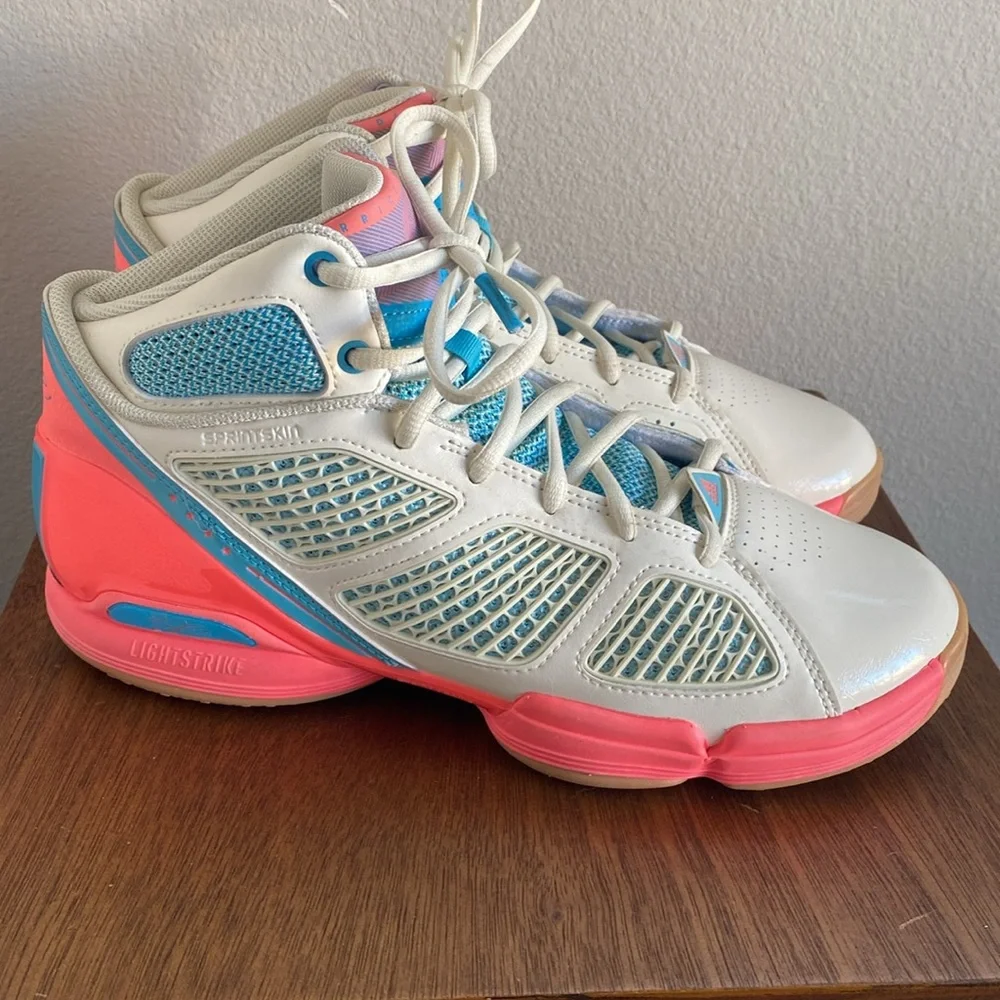Adidas EUC Adizero Rose 1.5 Restomod Acid Red Basketball Shoes, Men’s 8.5